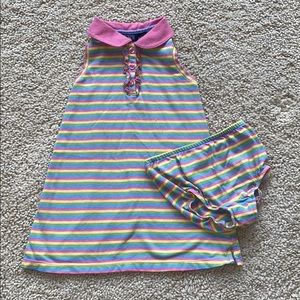Striped dress with bottoms